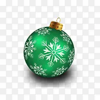 绿色立体圣诞装饰球