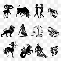 星座黑色图标