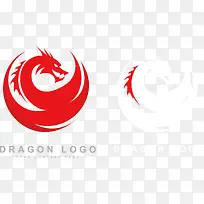 时尚的龙logo图标矢量素材