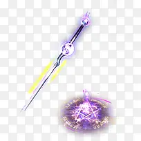 紫色游戏光效权杖