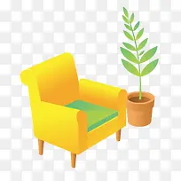 黄色椅子