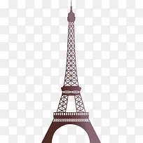 紫色巴黎铁塔建筑