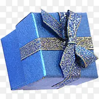 蓝色的礼盒蓝色点状的蝴蝶结