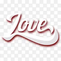 立体白色love艺术字