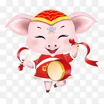 新年福猪卡通免抠图