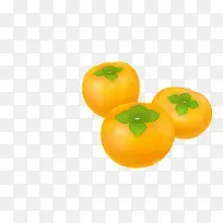 三颗柿子