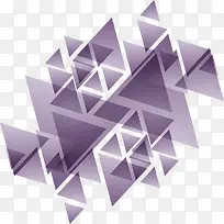 紫色三角组合背景