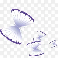 矢量紫色蝴蝶飞舞矢量