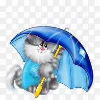 猫撑伞