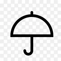 小雨伞的符号图标