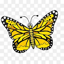 黄色蝴蝶矢量图