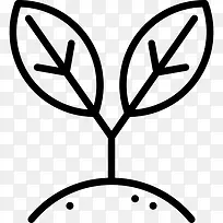 生长的植物图标