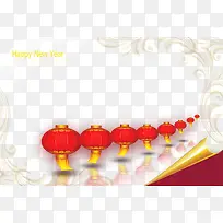 春节节日红色灯笼