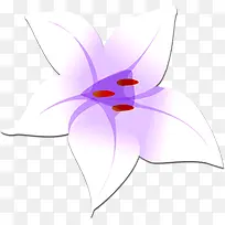 紫色海报剪纸花朵白色
