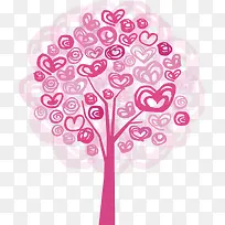 粉色可爱卡通树
