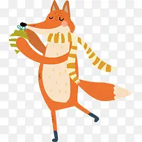 可爱橘色狐狸