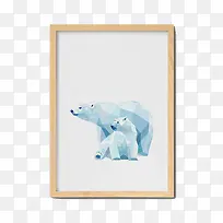 装饰画北极熊