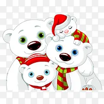 北极熊一家人