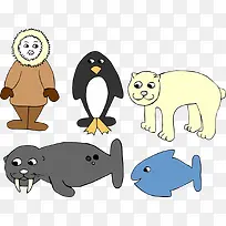 北极熊 海狮 海豚