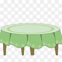 桌子绿色桌子卡通桌子