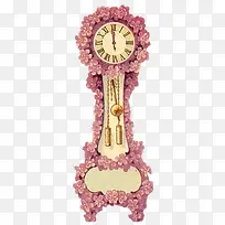 粉色花瓣时间优雅时钟