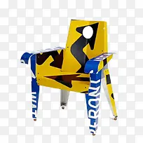 黄蓝卡纸椅子