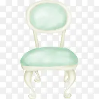 蓝色手绘椅子