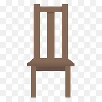 木色椅子矢量