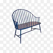 蓝色木质椅子