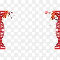 红色边框素材