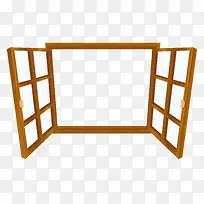 木质窗户框