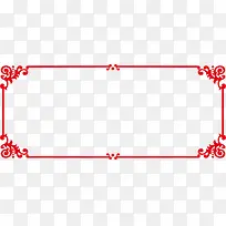 红色边框欧式矢量线框图