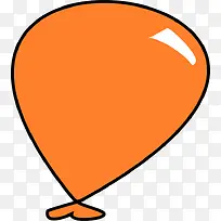 橘色的卡通气球
