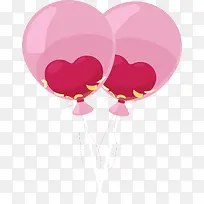 浪漫情人节粉红气球