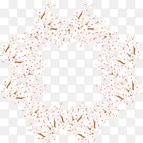 矢量手绘樱花边框