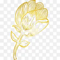一朵金色的花朵图