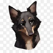 手绘狗头