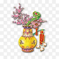 卡通古典花瓶免抠素材