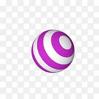 紫色白色球