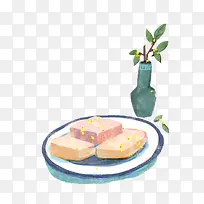 手绘甜点花瓶装饰
