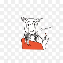 趣味时尚线描动物