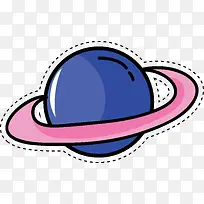 卡通蓝色星球