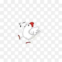 白色卡通小鸡