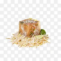 肉冻菜芽免抠素材图片