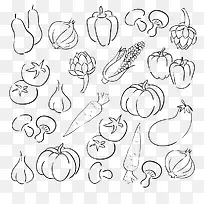 水果蔬菜手绘图