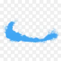 蓝色墨水泼墨痕迹