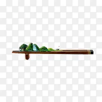绿色山水筷子