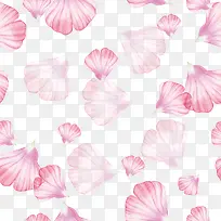 粉色清新花瓣漂浮素材