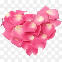 粉色玫瑰花瓣爱心