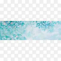 唯美手绘大气植物海报背景
